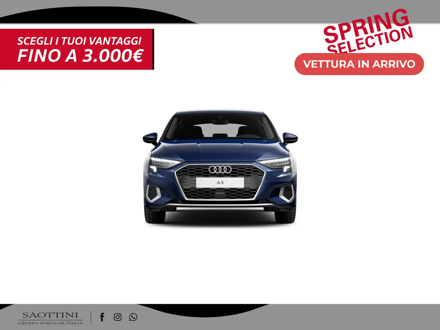 Audi A3 Sportback 35 2.0 TDI S line edition S tronic Blu/Azzurro - 2