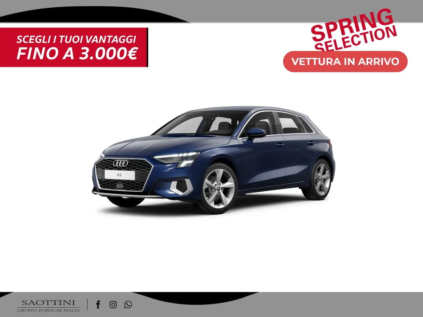 Audi A3 Sportback 35 2.0 TDI S line edition S tronic Blu/Azzurro - 1