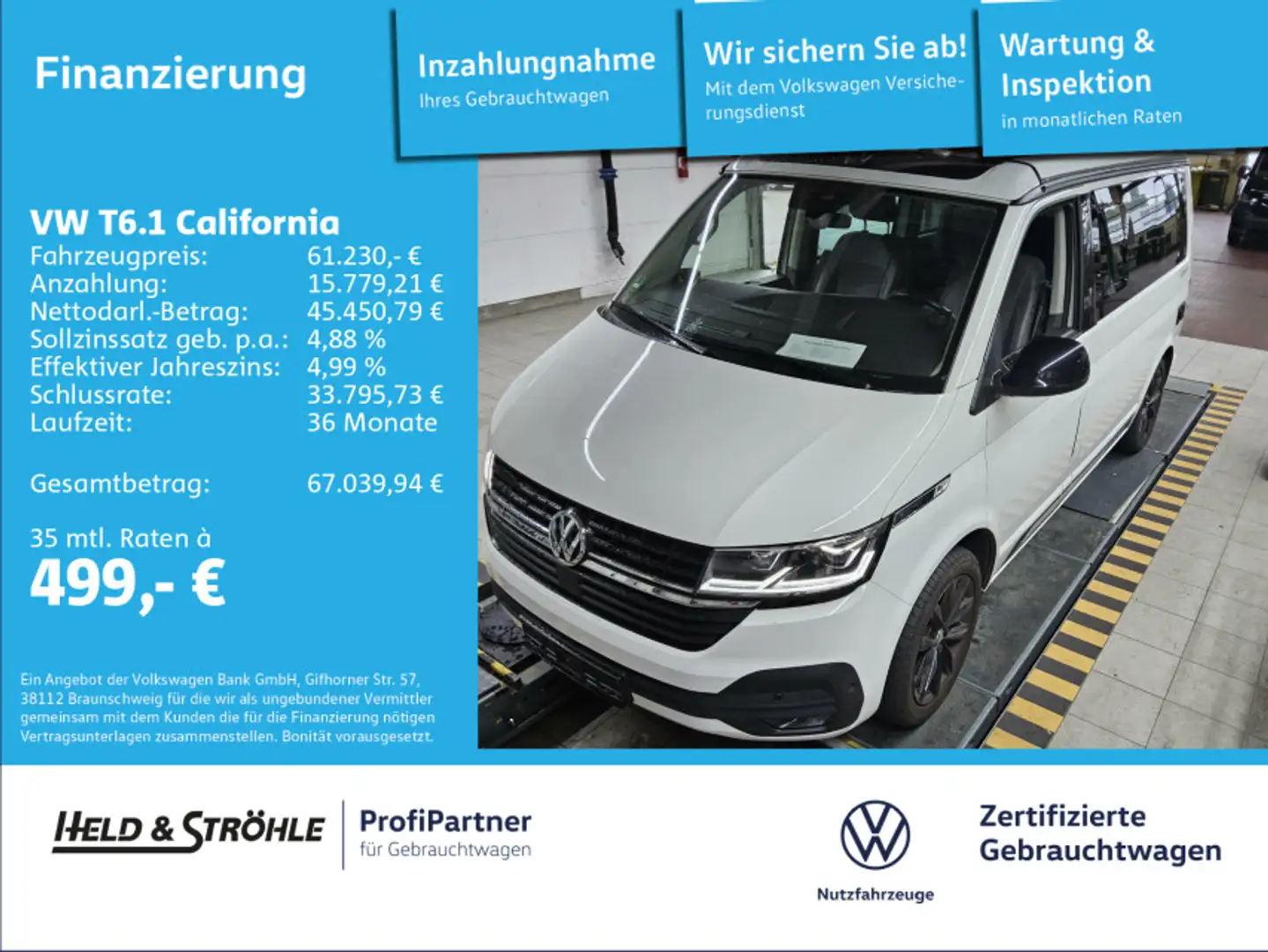 Volkswagen T6.1 California Ocean Edition 2.0TDI 4M AHK STHZ Bianco - 1