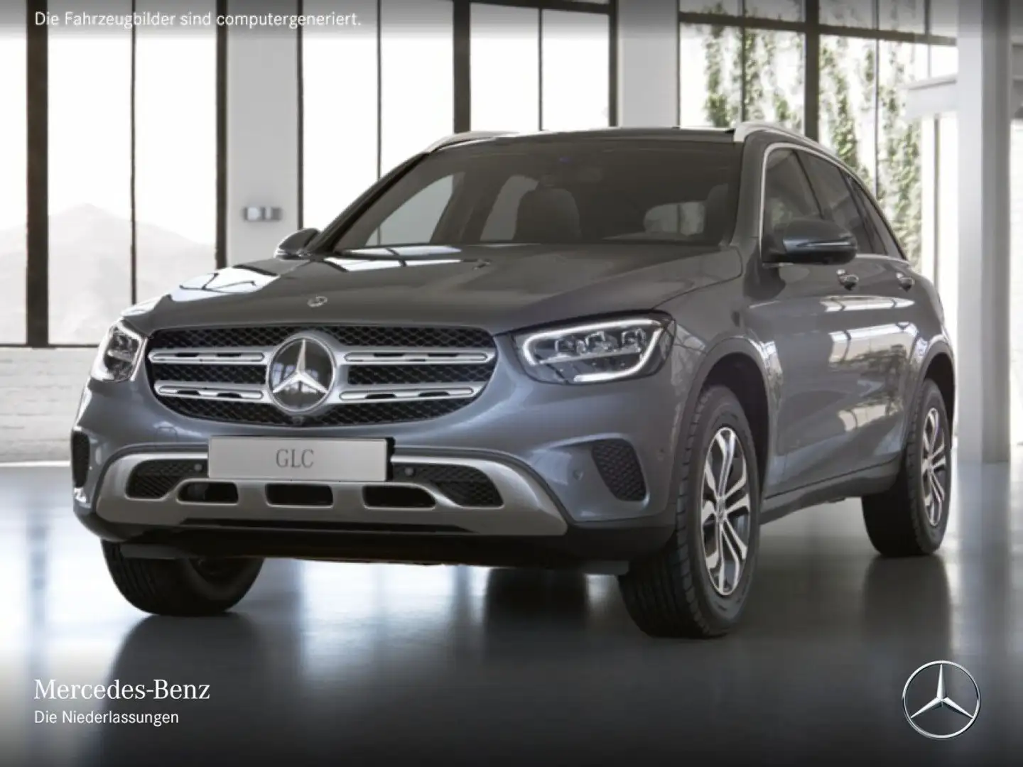 Mercedes-Benz GLC 200 4M PANO+360+AHK+LED+SPUR+TOTW+KEYLESS+9G Grau - 2