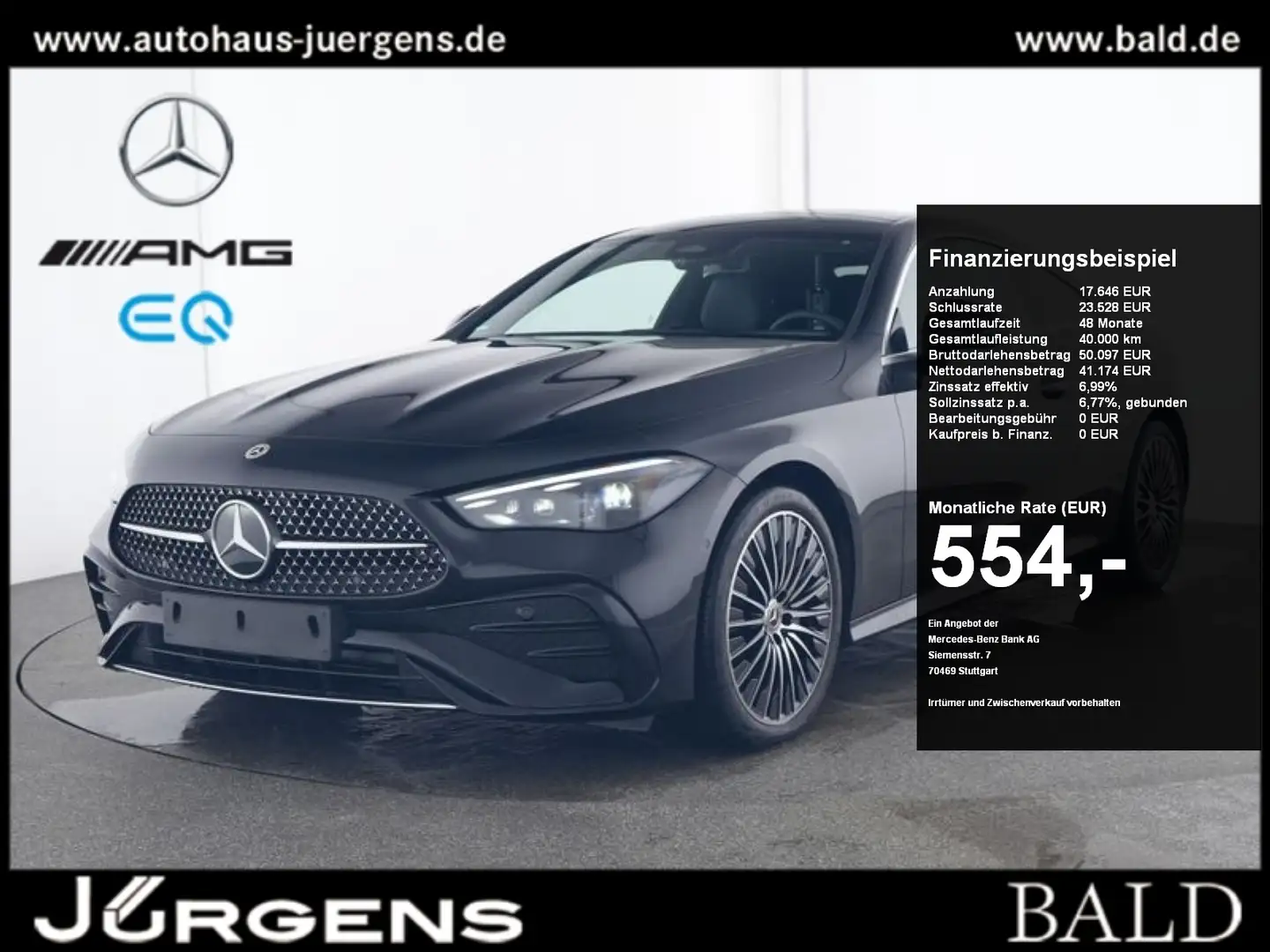 Mercedes-Benz CLE 300 4M Coupé AMG/Digital/Pano/HUD/Memo/19" Schwarz - 1