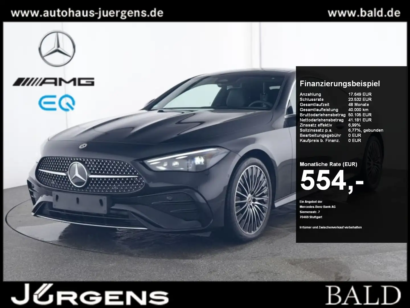 Mercedes-Benz CLE 300 4MATIC Coupé +AMG+MBUX+Pano+Cam+HUD+Totw Noir - 1