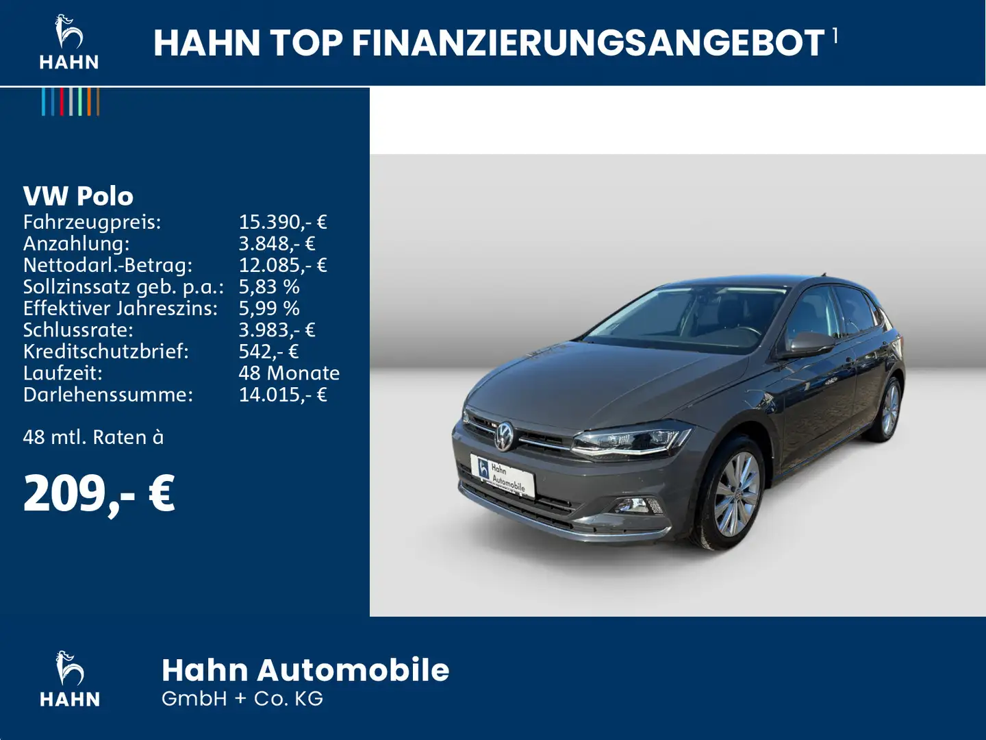 Volkswagen Polo 1.0TSI DSG Highline AHK ACC Cam LED Climatr Gris - 2