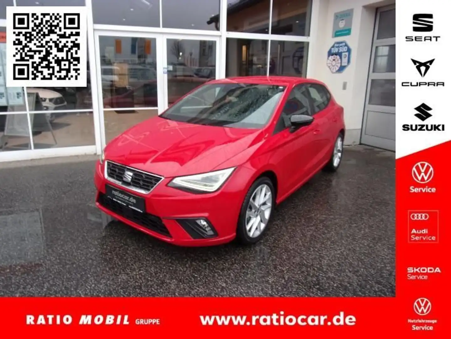 SEAT Ibiza IBIZA FR 1.0 TSI AHK NAVI SITZHEIZ. EINPARKH. Rot - 1