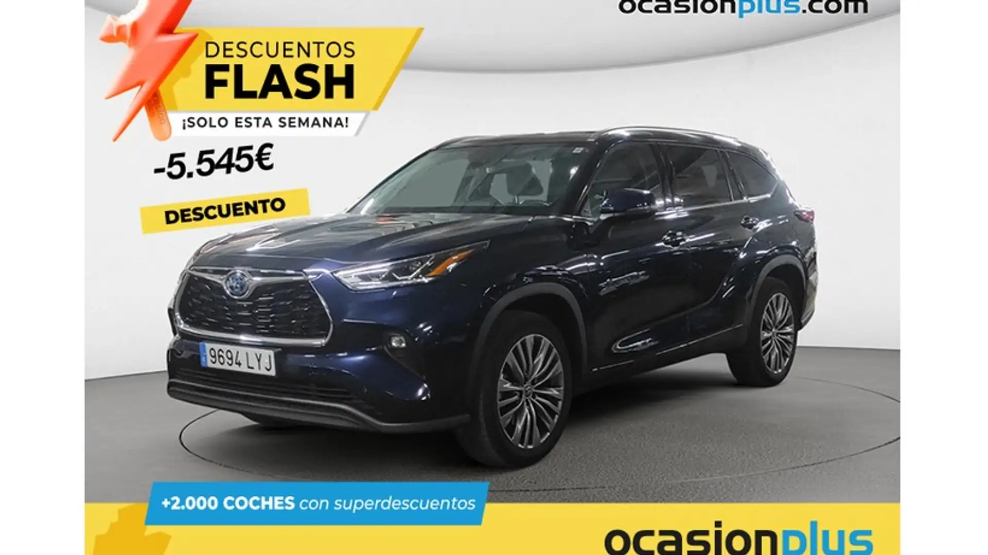 Toyota Highlander 2.5 hybrid Advance T. Panorámico Pintura metaliza Azul - 1