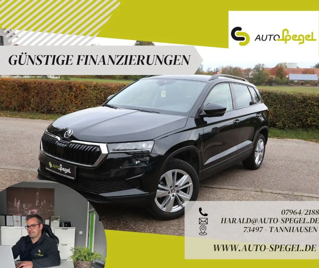 Skoda Karoq Selection Navi Kamera LED SHZ ACC Carplay Noir - 1
