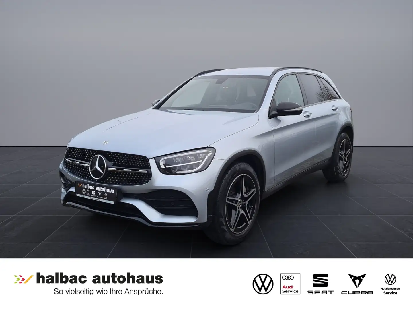 Mercedes-Benz GLC 300 d AMG Line 4Matic +AHK+NAVI+NIGHTPAKET+ELEKTRHECK Silber - 1