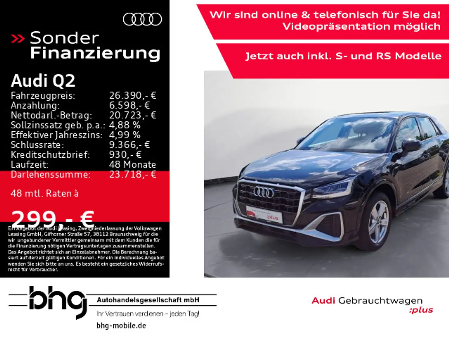 Audi Q2 35 TFSI S tronic S line Schwarz - 1