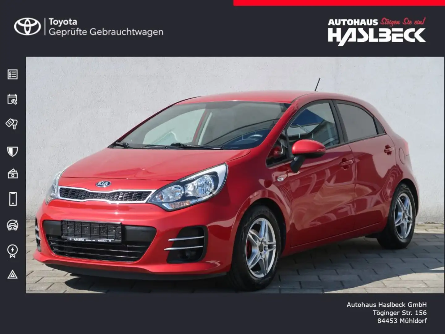 Kia Rio 1.2 ISG Uefa Euro 2016 Rouge - 1