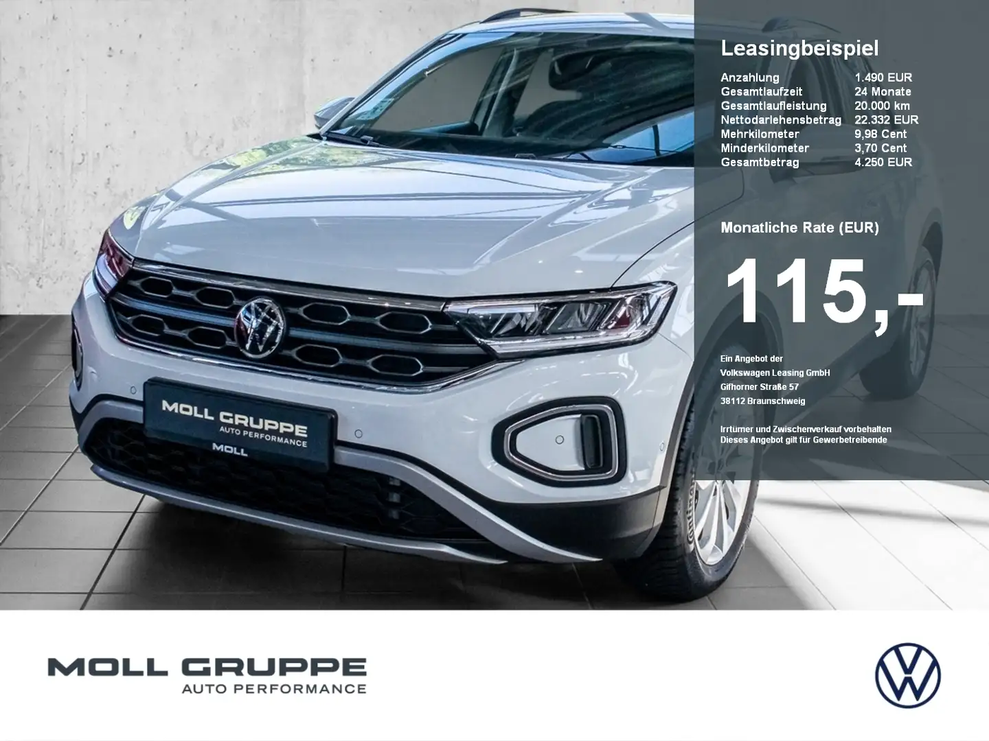 Volkswagen T-Roc Life 1.0 l TSI OPF  6-Gang MATRIX 2xKLIMA Blanco - 1