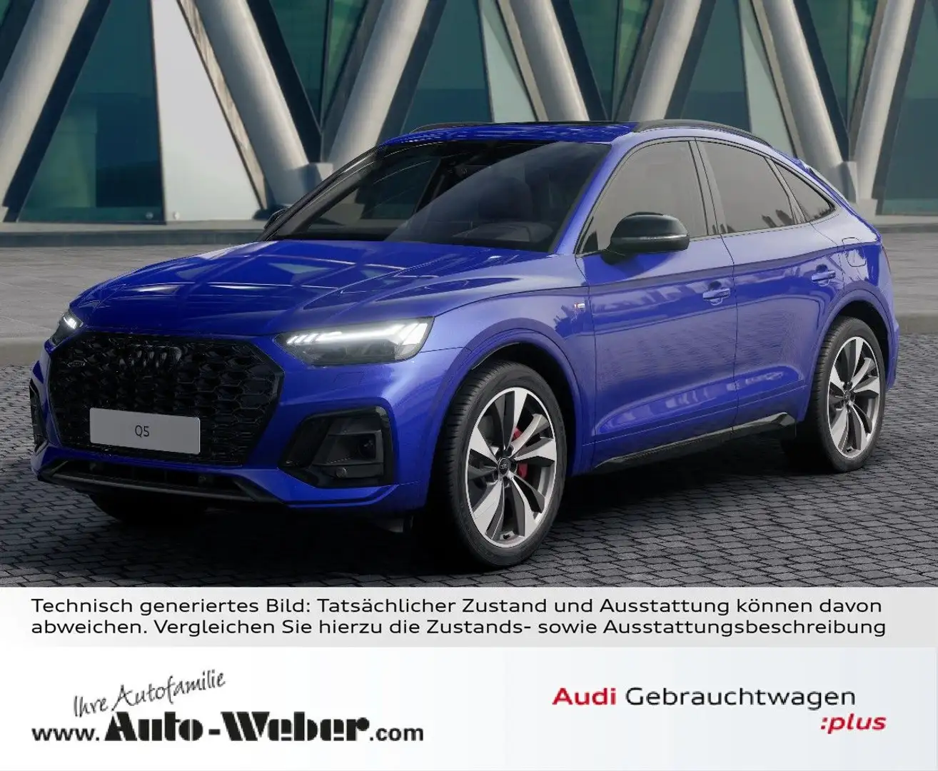 Audi Q5 Sportback 55TFSIe qu S LINE LUFT AHK PANO B&O Blau - 1