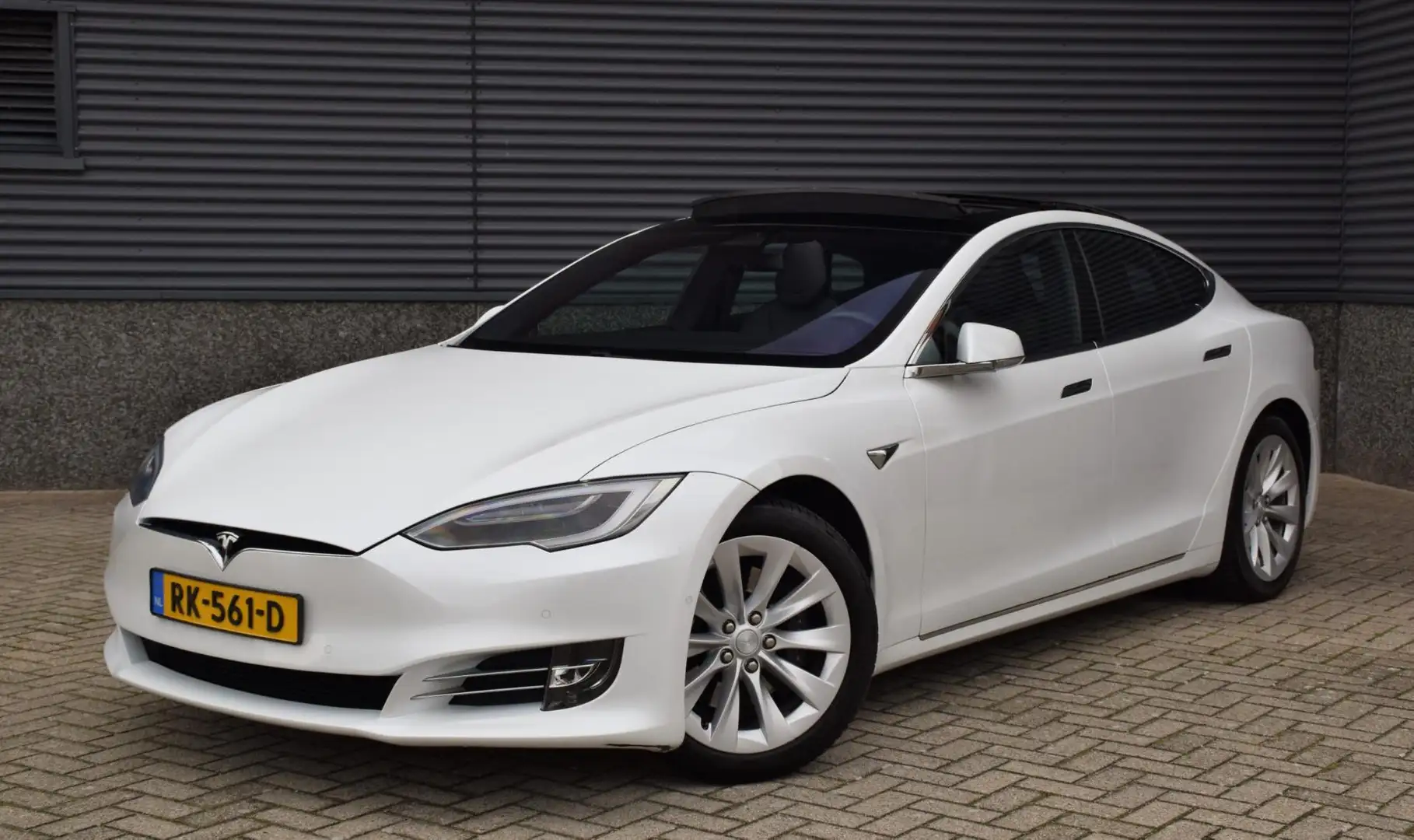 Tesla Model S 100D*2e Eigenaar*Origineel NL*123Dkm*NAP*PANO*BTW- White - 2