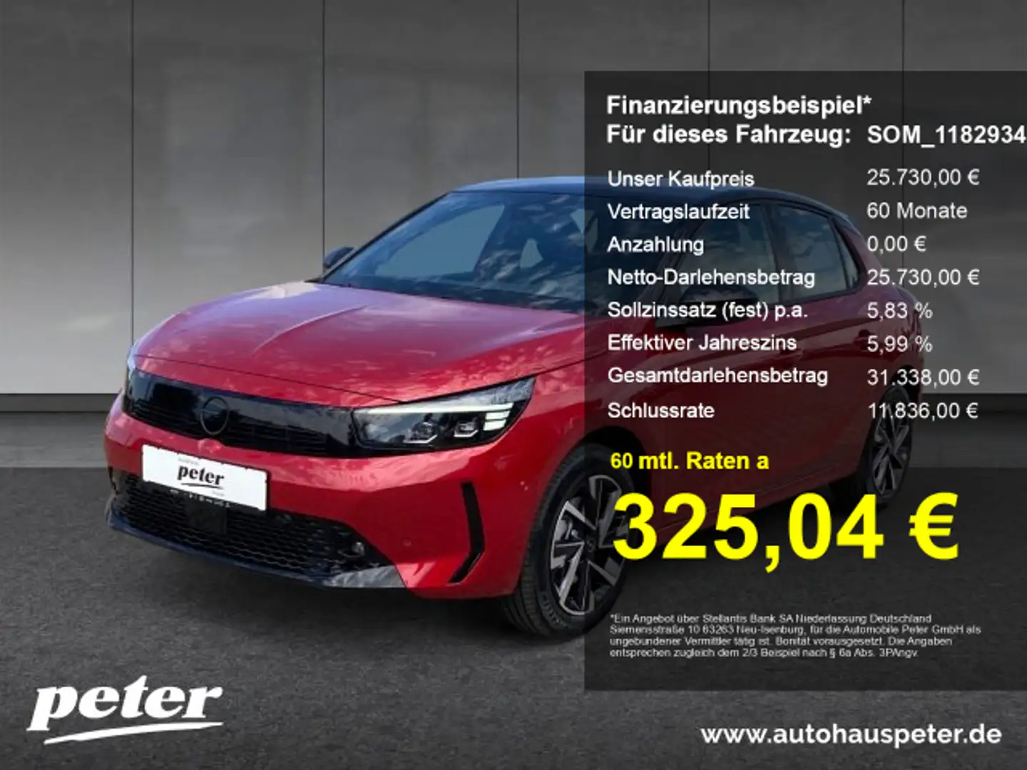Opel Corsa Corsa F 1.2 GS Adapt.Tempomat Matrix-LED Licht Rouge - 1