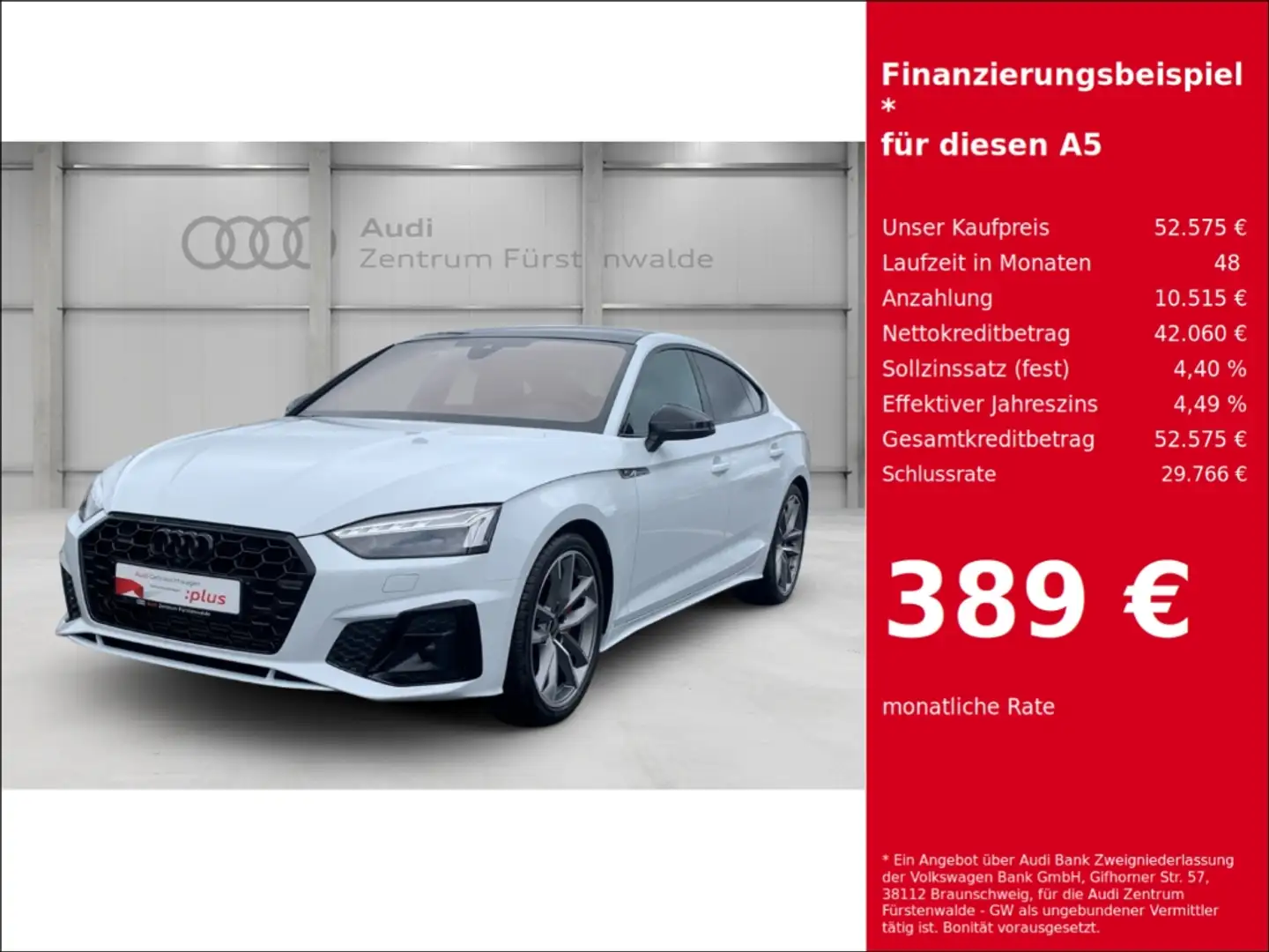 Audi A5 line Sportback 40 TFSI quattro S tronic  S-line HU Weiß - 1