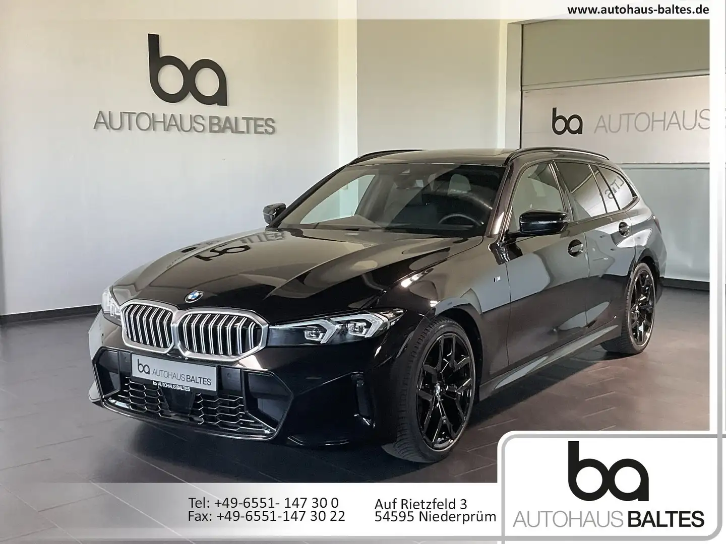BMW 320 320d Touring M Sport 19"/Pano/Park/LCPlusACC/AHK Zwart - 1