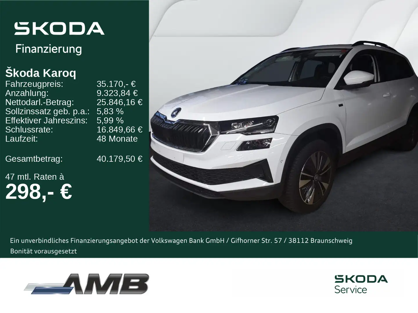 Skoda Karoq Tour 1.5 TSI DSG/Lounge/AHK/Matrix/Standhz Weiß - 1