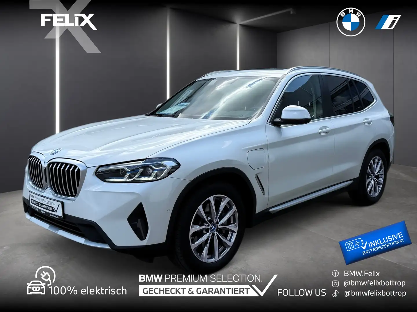 BMW X3 xDrive30e PANORAMA+ANH.KUPPLUNG+LASER+HEAD UP Alb - 1