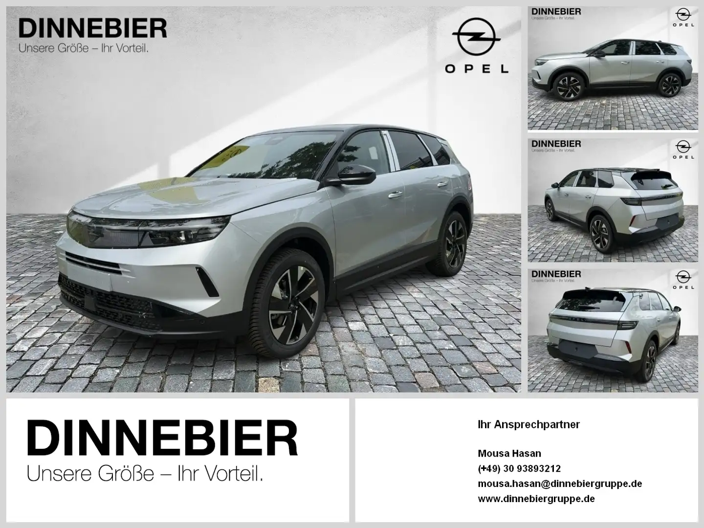 Opel Grandland 1.2 GS Glasdach+LED+360°Kamera+Navi Silber - 1