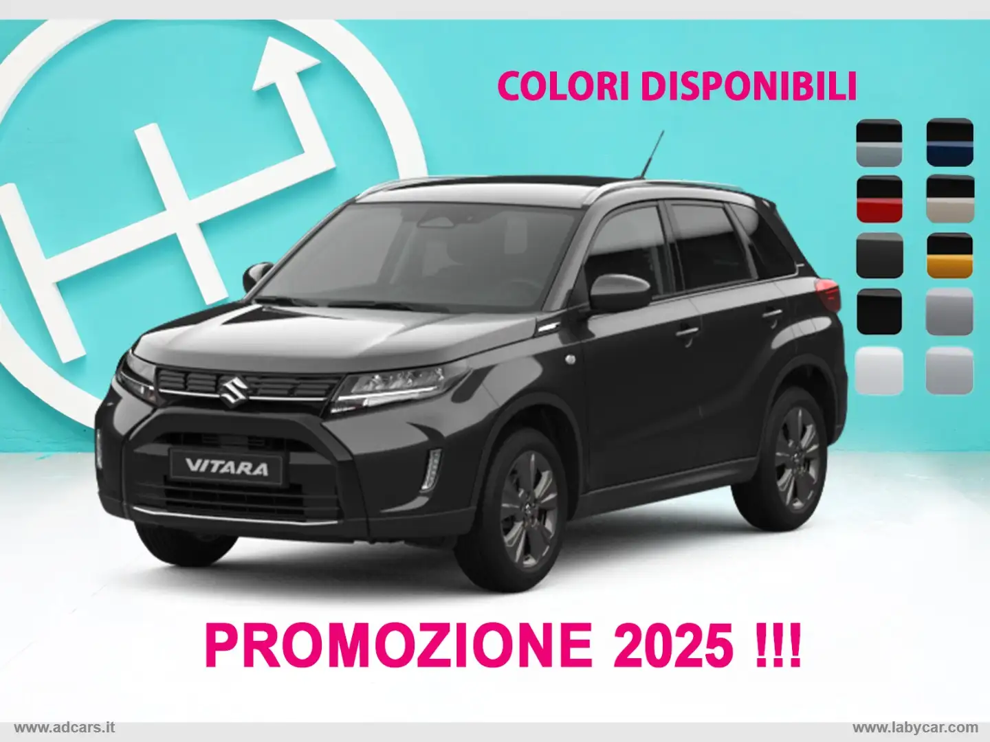 Suzuki Vitara 1.4 Hybrid 4WD ALLGRIP COOL+ PROMOZIONE ADCARS!!! Чёрный - 1