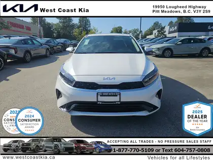 White 2023 Kia Forte Sedan Continuously Variable Transmission