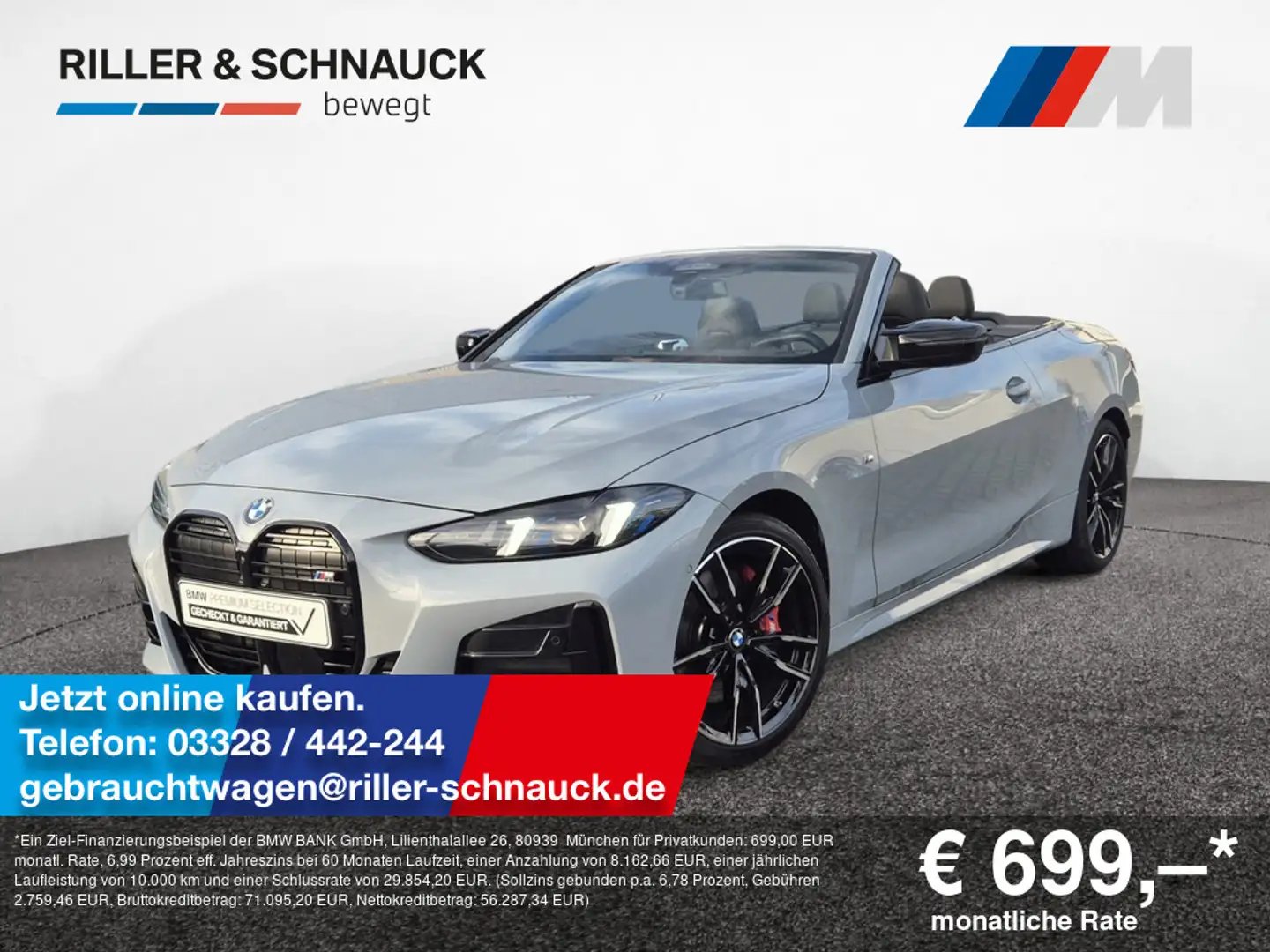 BMW 440 M i xDrive Cabrio M-Pro AHK+HUD+360°KAM+AC Grau - 1