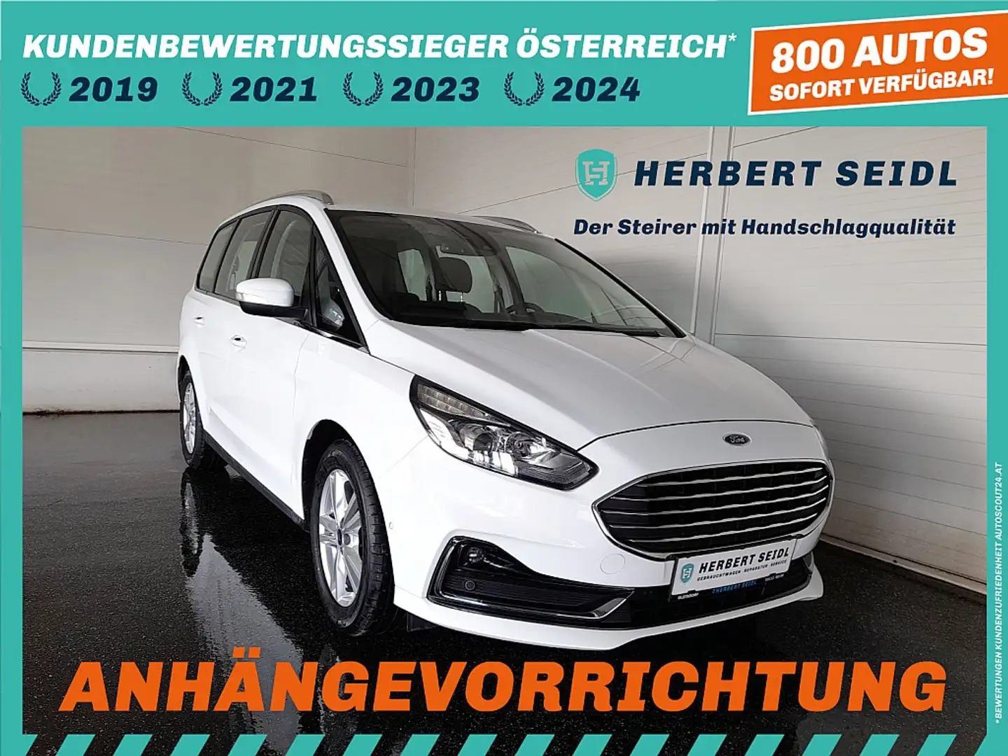 Ford Galaxy Titanium 2,0 EcoBlue SCR Aut. *LED / NAVI / AHV... Blanc - 1