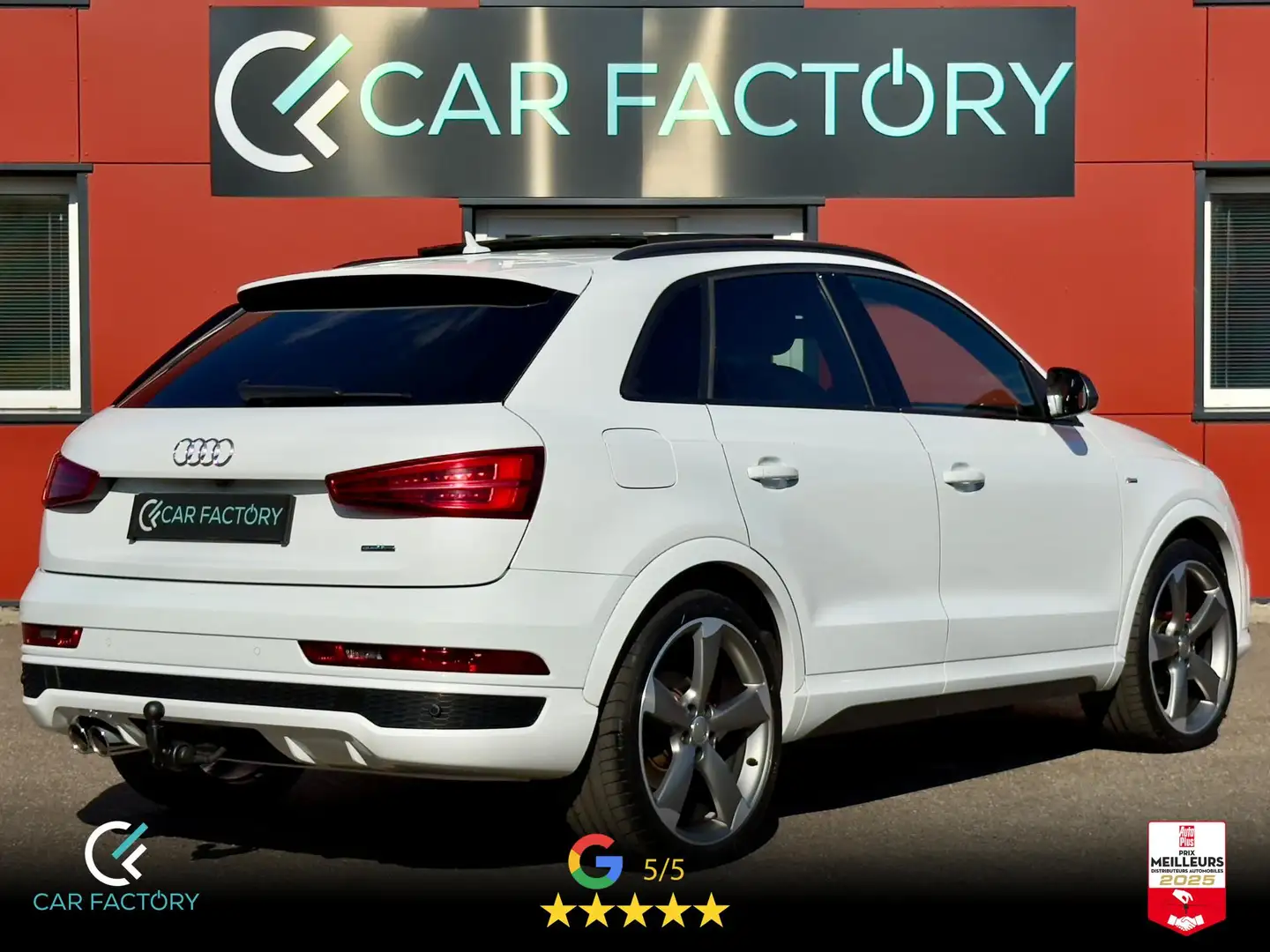 Audi Q3 S-Line Quattro 2.0 TDI 184 S-Tronic Attelage Toit  Blanc - 2
