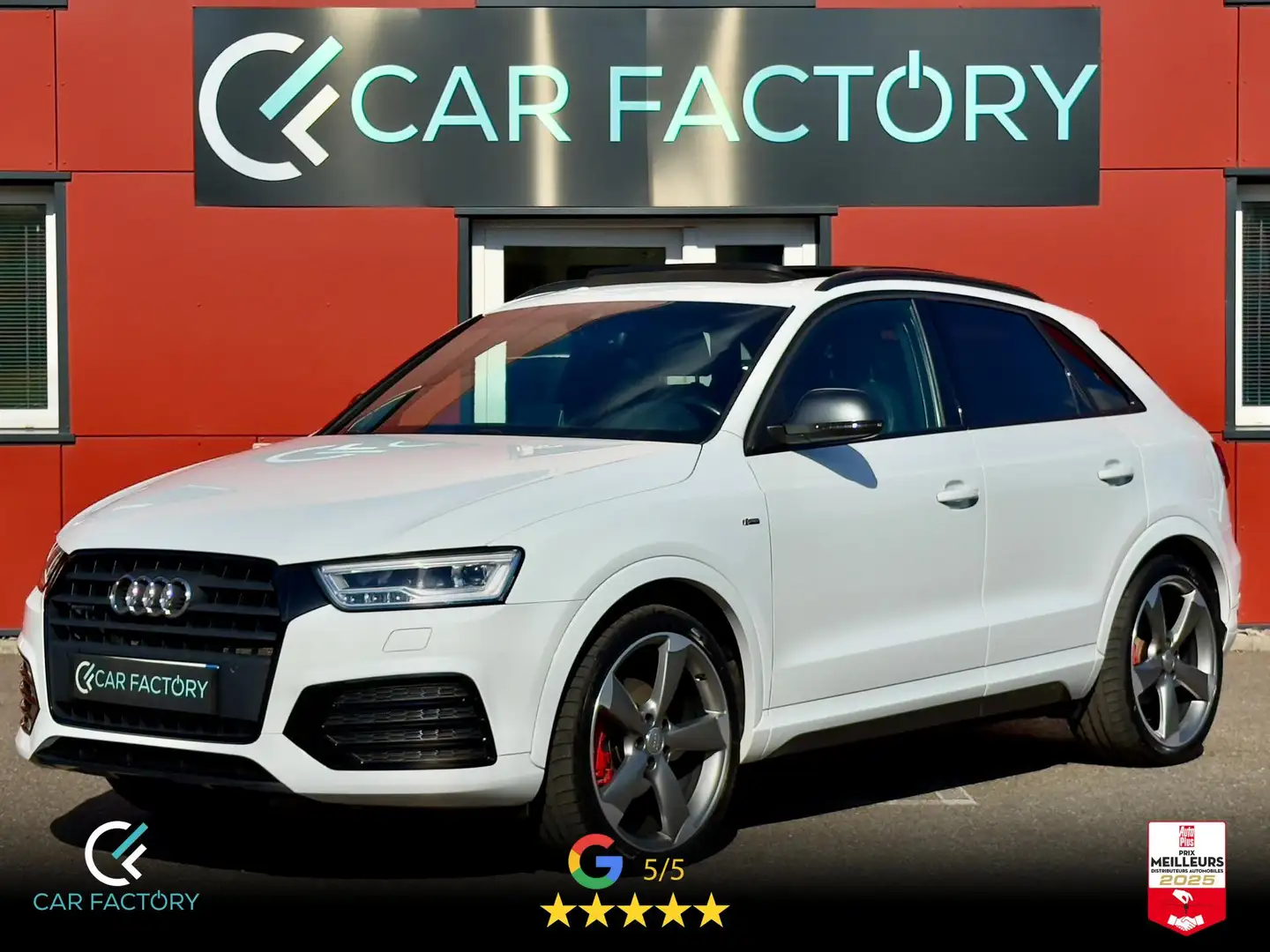 Audi Q3 S-Line Quattro 2.0 TDI 184 S-Tronic Attelage Toit  Blanc - 1
