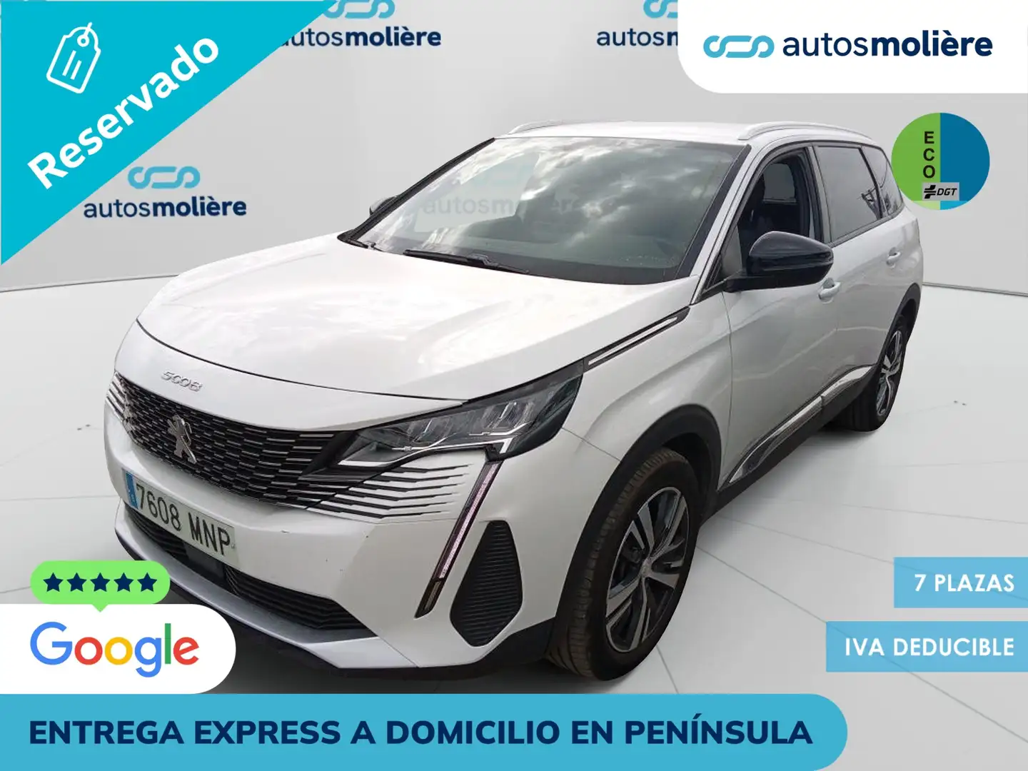 Peugeot 5008 Hybrid Allure Pack 136 eDCS6 Blanc - 1