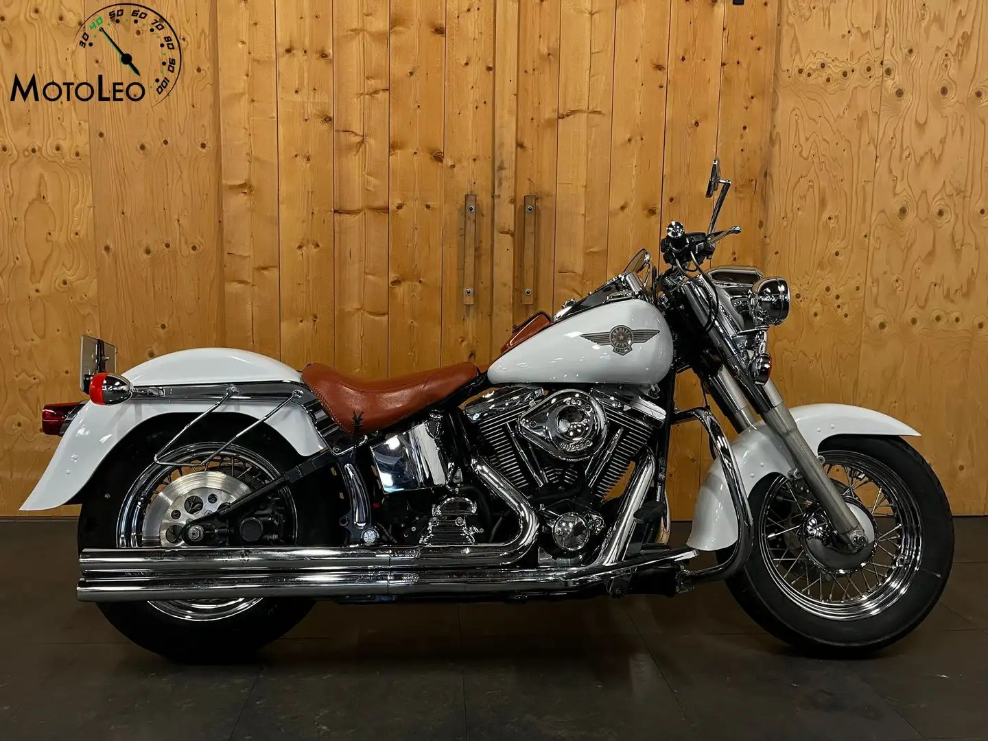 Harley-Davidson Fat Boy FLSTF Wit - 1