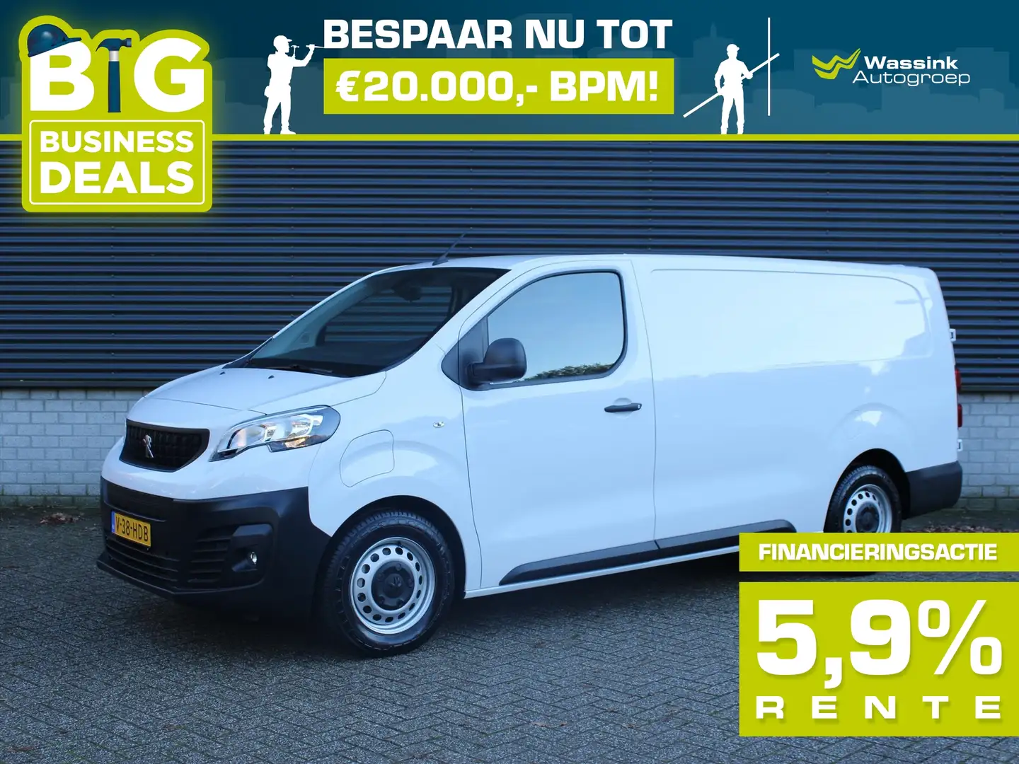 Peugeot e-Expert EV 75 kWh 136 L3 3-zits | Comfort scheidingswand | Fehér - 1