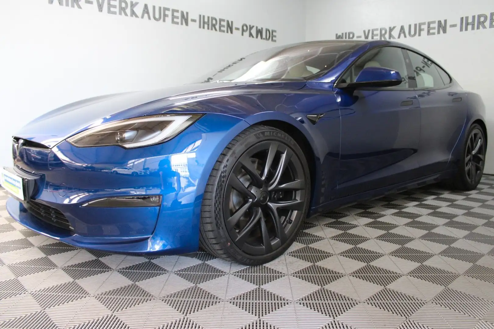 Tesla Model S Allrad LR 250KW AHK  1.Hand Yoke 100KW/H Синій - 2