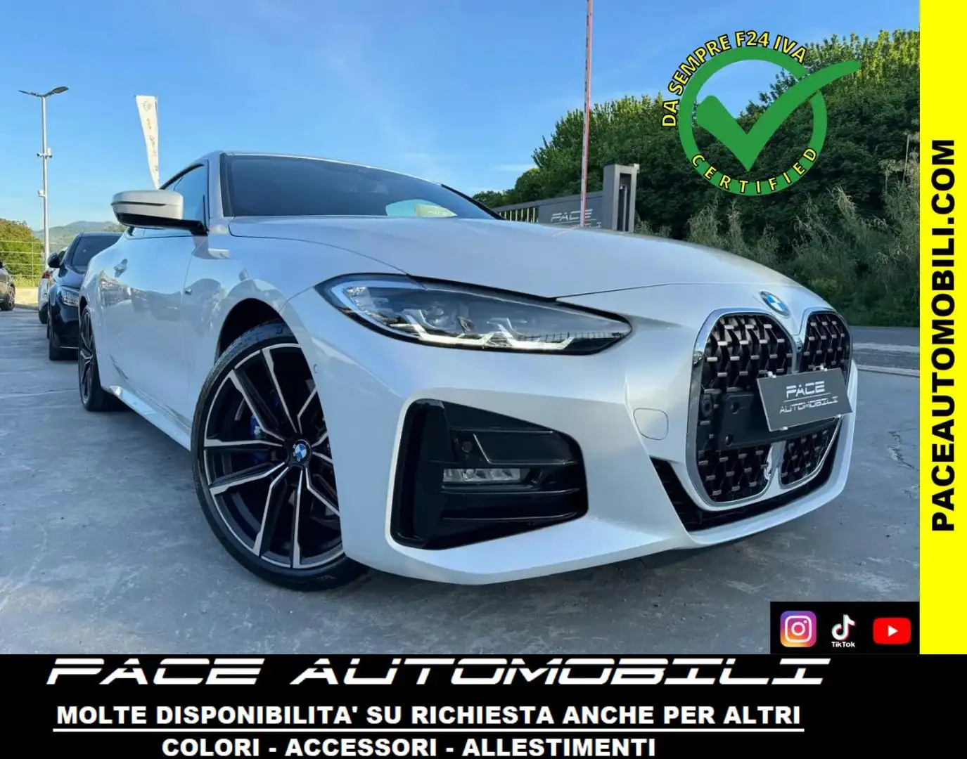 BMW 420 D M SPORT M-SPORT MSPORT F1 TETTO KAMERA PDC ACC Bianco - 1