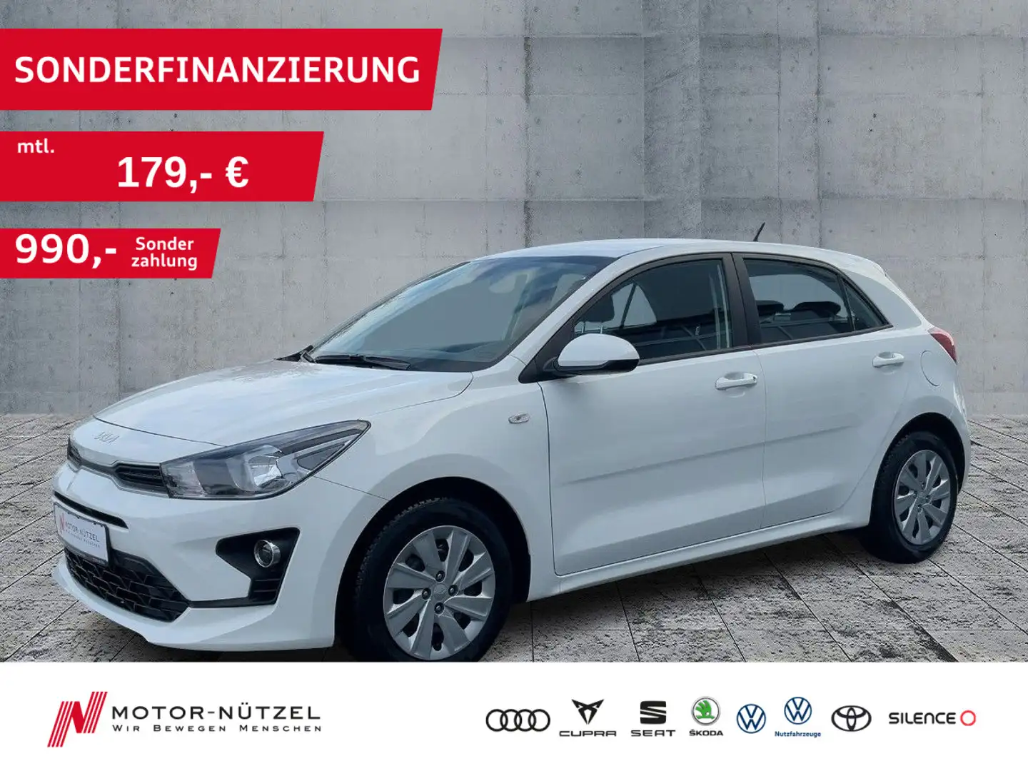 Kia Rio 1.2 EDITION SHZ+GRA+PDC+DAB+BT+NSW+MFL+MFA Blanc - 1