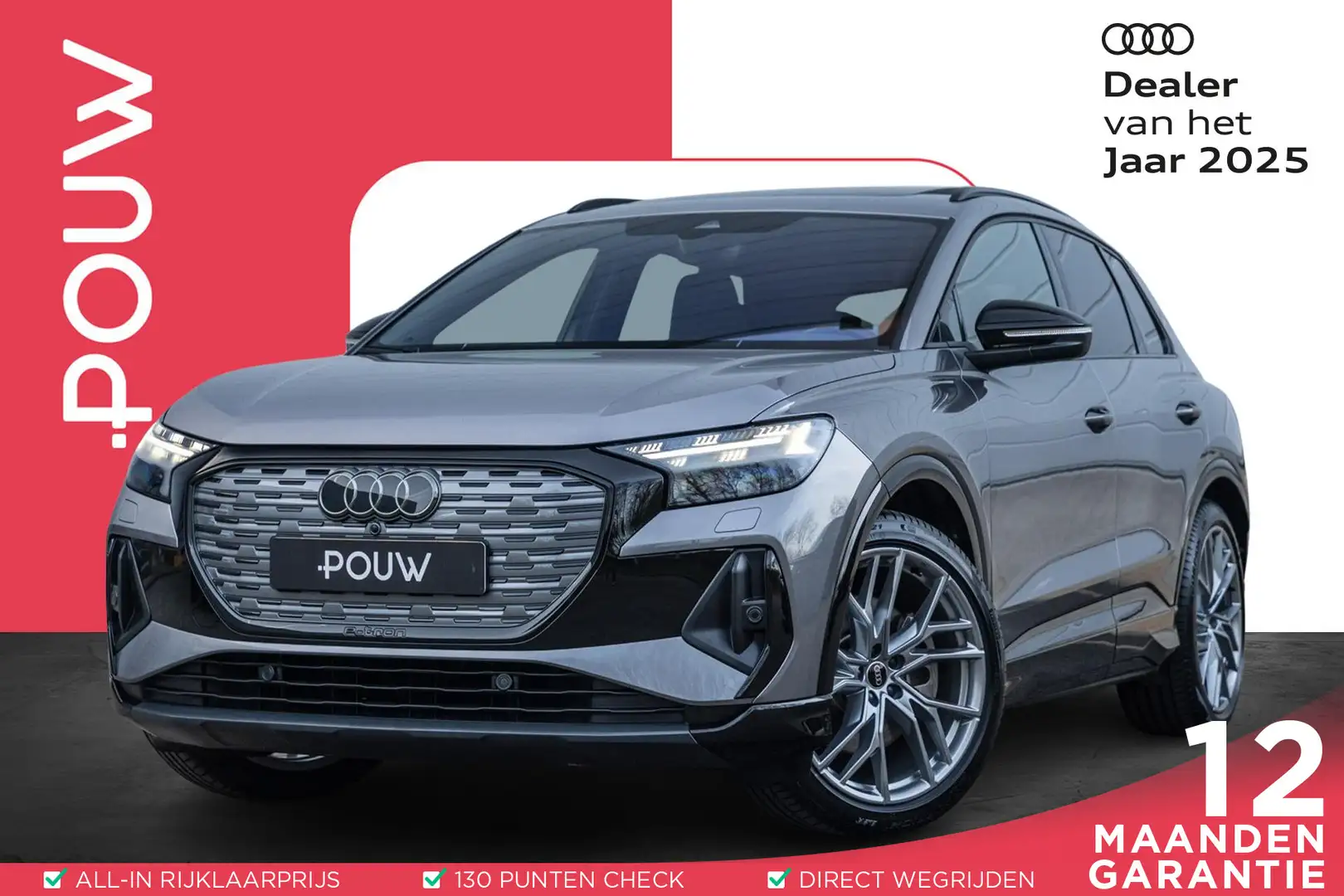 Audi Q4 e-tron 40 204pk S Competition 82 kWh | Panoramadak | SoH Gris - 1