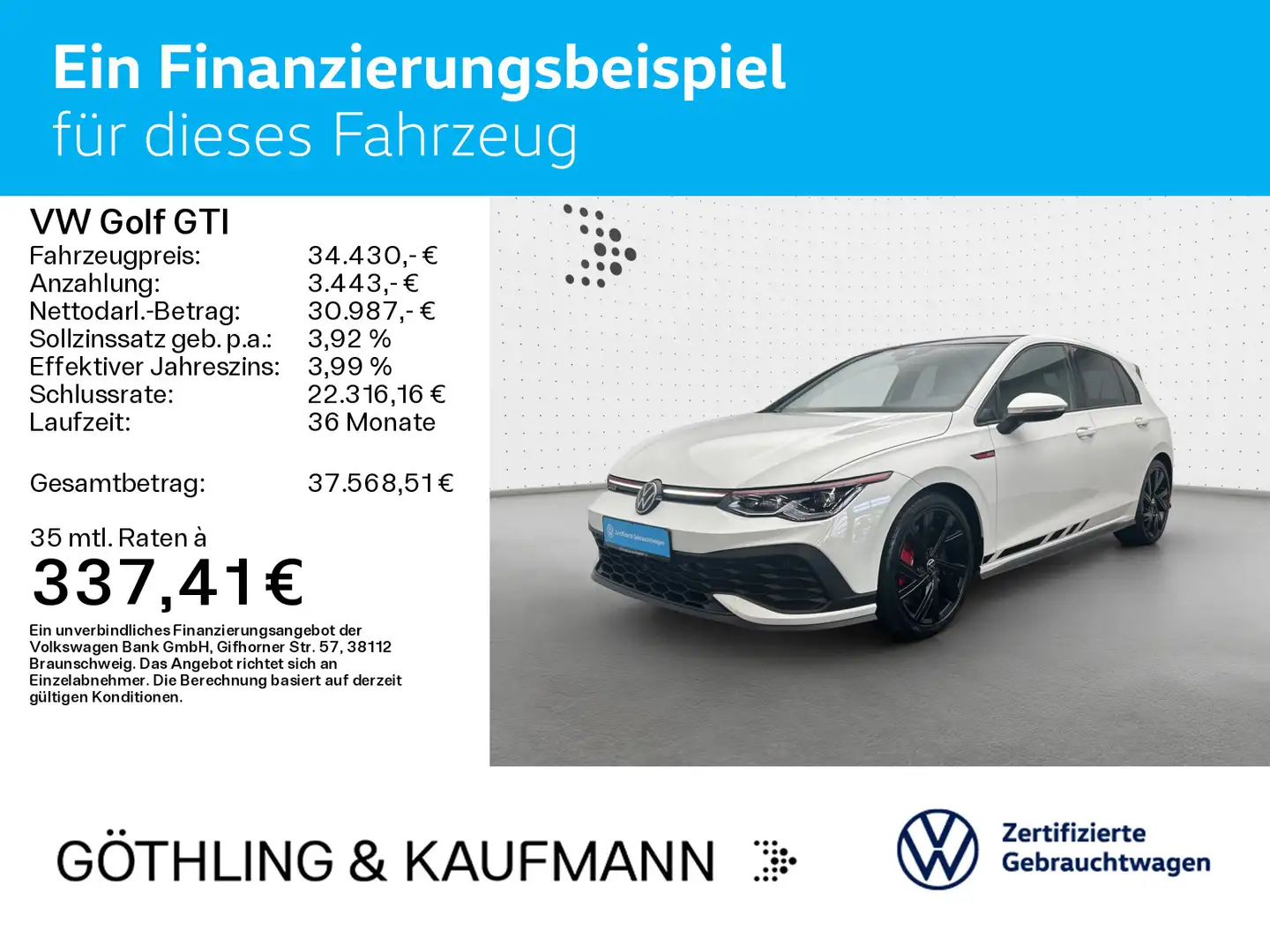 Volkswagen Golf GTI Clubsport 2.0 TSI*NAVI*PANO*IQ-Light*DC Weiß - 2