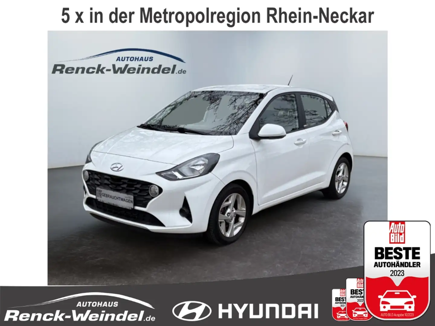 Hyundai i10 Trend 1.0 Navi Apple CarPlay Android Auto Musikstr Bianco - 1
