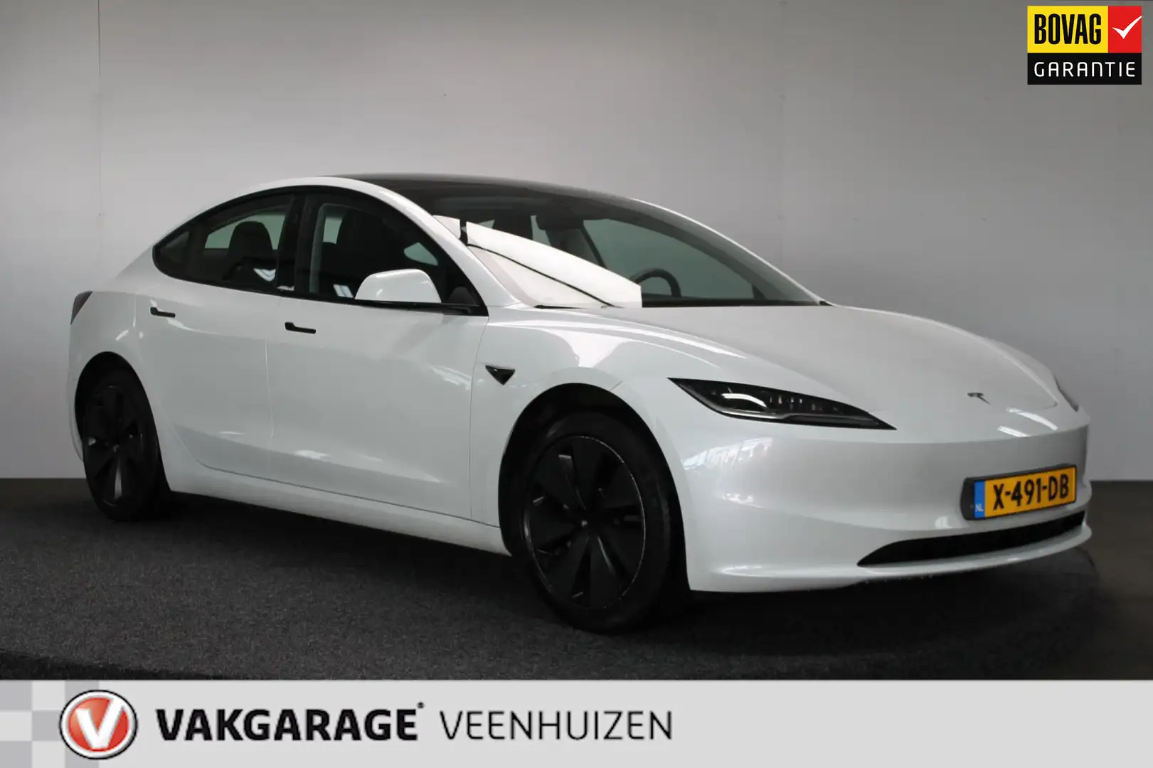 Tesla Model 3 RWD 60 kWh|Rijklaar prijs|BTW|Pano|Leder|Stuurwiel Bianco - 1