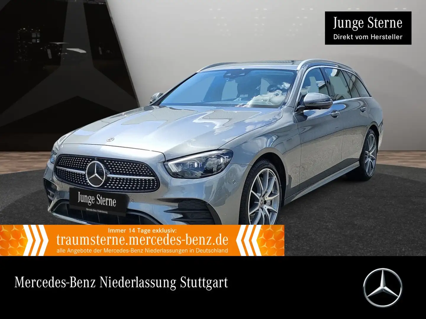 Mercedes-Benz E 400 d T 4M AMG+360+AHK+MULTIBEAM+FAHRASS+19"+HUD Gris - 1
