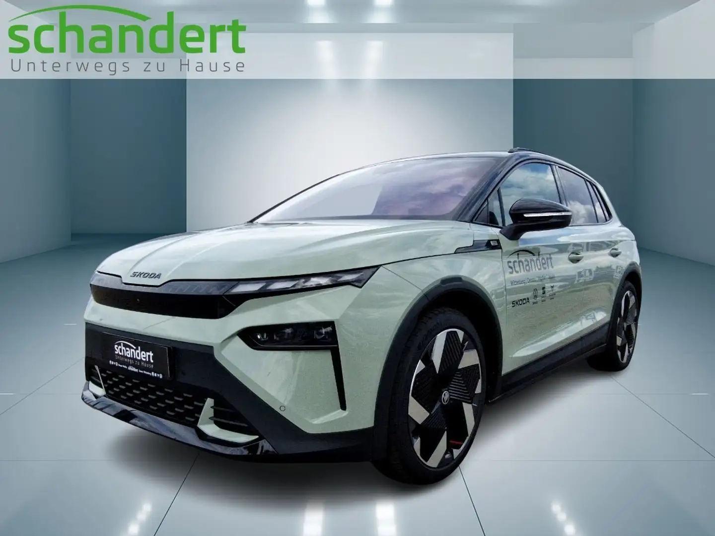 Skoda Elroq 85 FIRST EDITION CANTON/HUD/AHK/MATRIX/NAVI Grün - 1