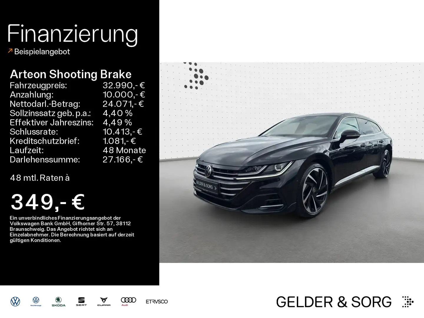 Volkswagen Arteon R-Line 20Z*Pano*HuD*AHK Schwarz - 1