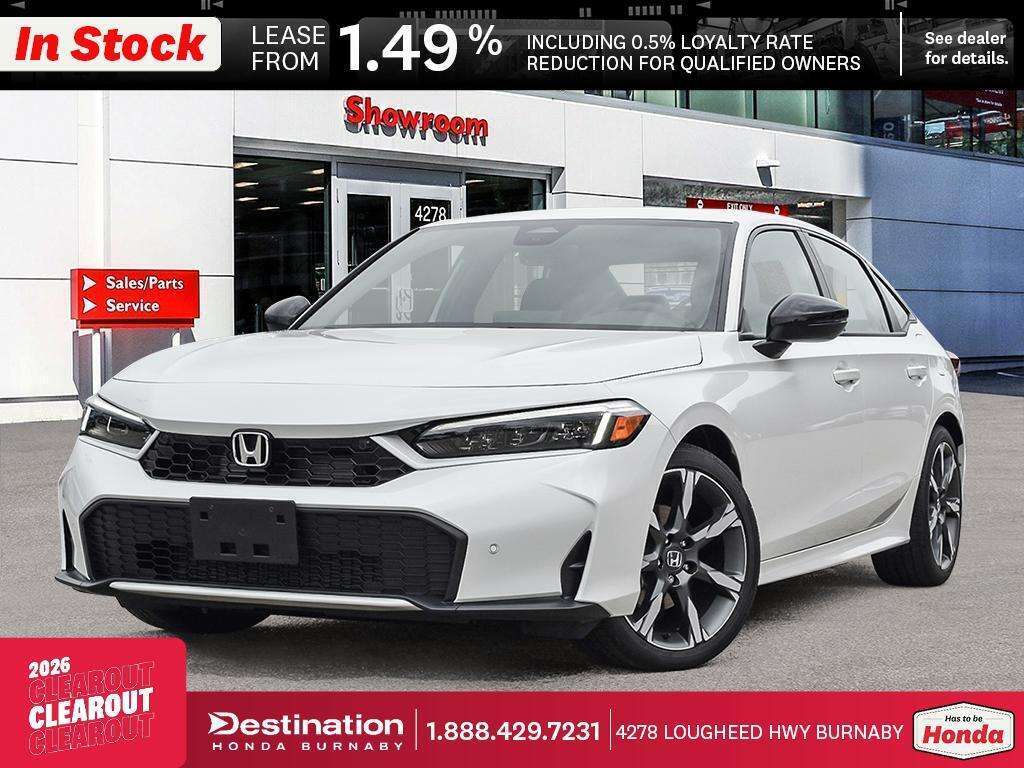 PLATINUM WHITE PEARL 2026 Honda Civic Hybrid Sedan Front-Wheel Drive Automatic