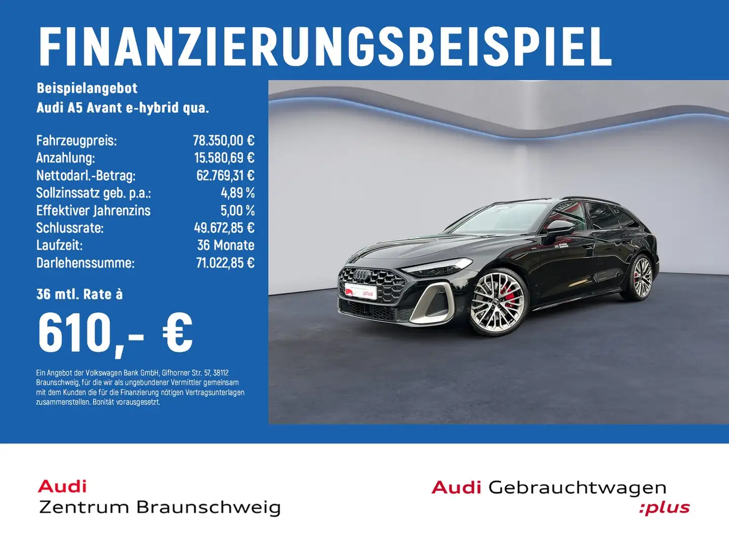 Audi A5 Avant e-hybrid qua. HuD+MEMORY+MATRIX LED+B&O Schwarz - 2