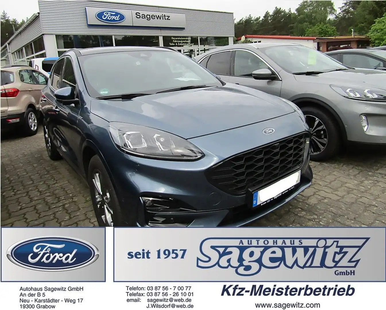 Ford Kuga 2.0 EcoBlue ST-Line X 4x4 Aut.Navi BT DAB Azul - 1