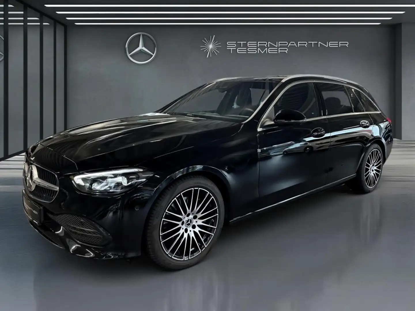 Mercedes-Benz C 200 d T AVANTGARDE+MBUX+DIST+TOTW+AMBIENTE+AHK Noir - 1