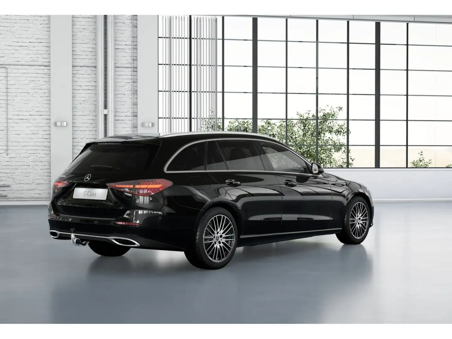 Mercedes-Benz C 200 d T AVANTGARDE+MBUX+DIST+TOTW+AMBIENTE+AHK Schwarz - 2