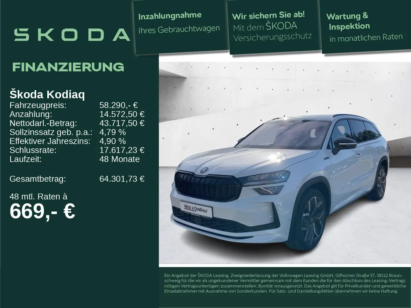 Skoda Kodiaq Sportline 2,0 TDI 142 kW 4x4 PANO AHK HUD Белый - 1