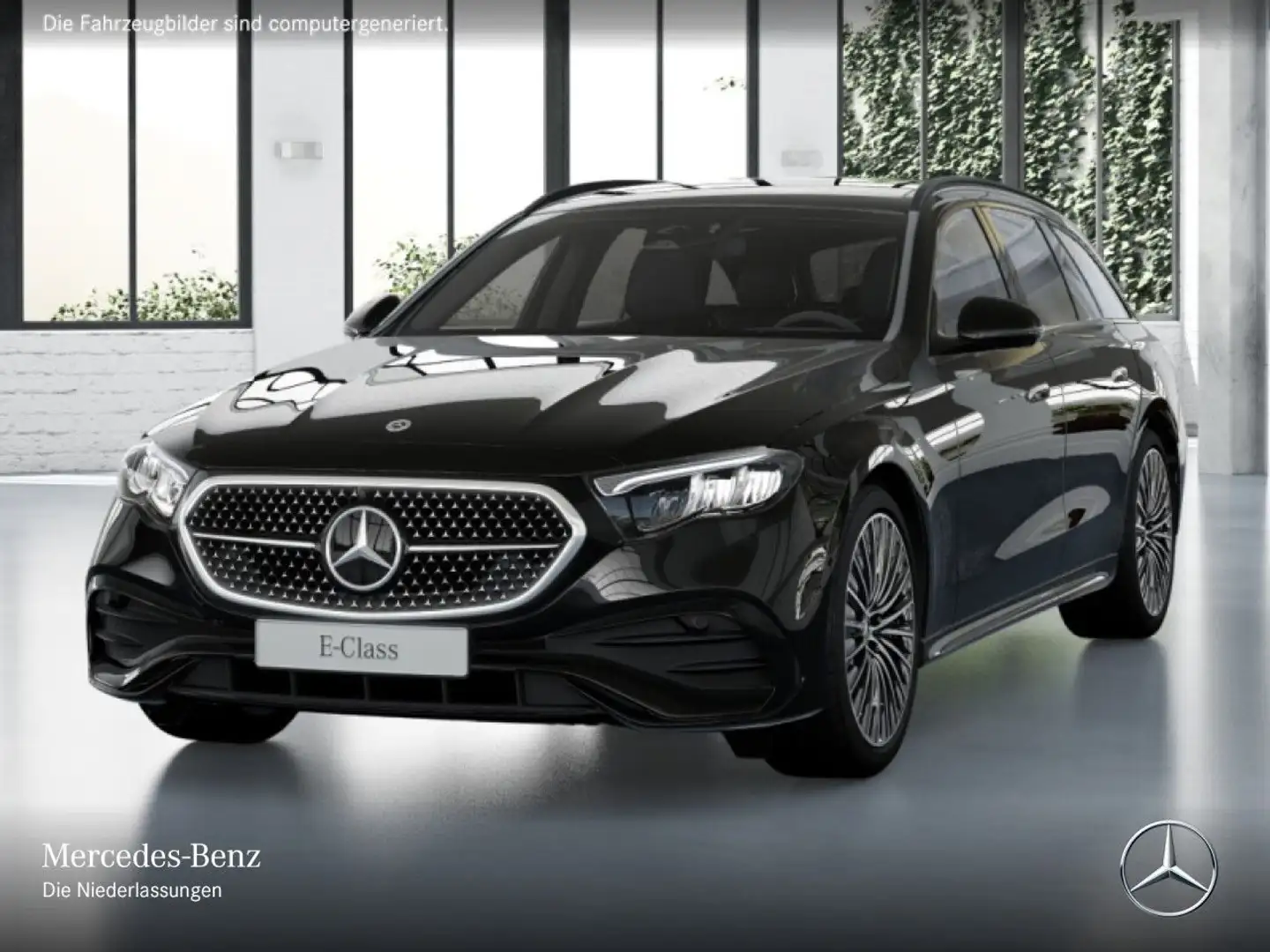 Mercedes-Benz E 220 d T AMG 360° Pano Burmester Distr. LED AHK Schwarz - 2