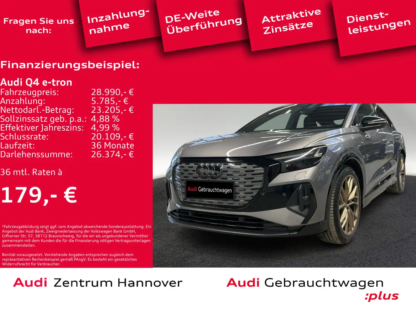 Audi Q4 e-tron Sportback S line 35 edition one Matrix Gris - 2