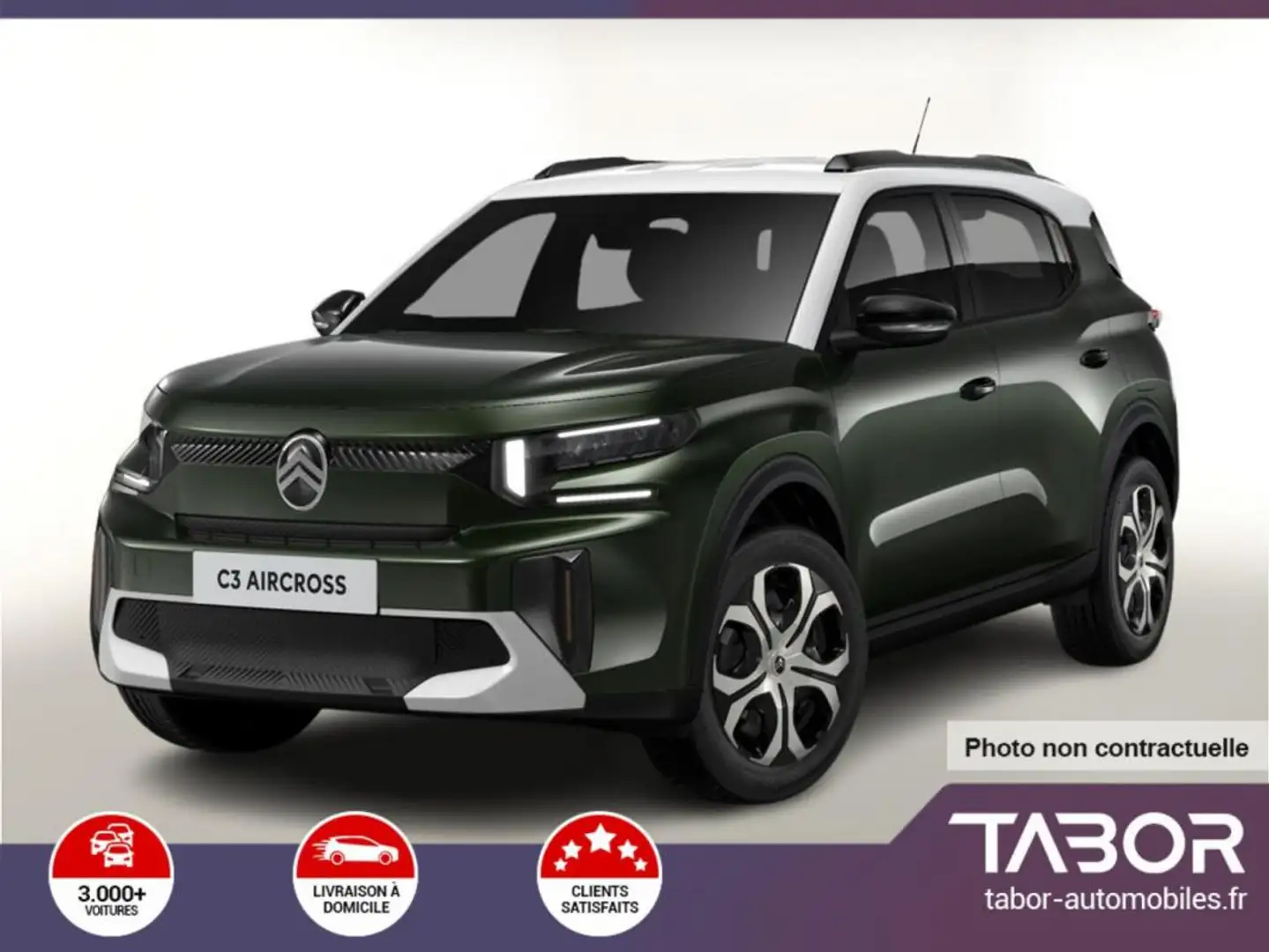 Citroen C3 Aircross PLUS TURBO 100 radar cam BT Vert - 1